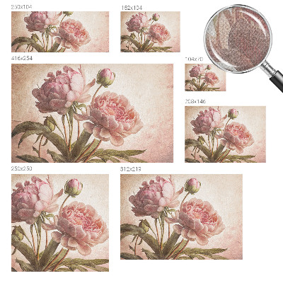 Selbstklebende Fototapete fürs Kinderzimmer Zarte Pfingstrosen