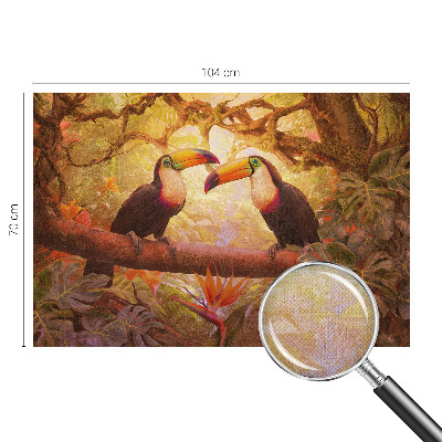 75D-Fototapete fürs Wohnzimmer Bunte Tukane