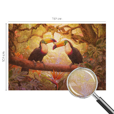 75D-Fototapete fürs Wohnzimmer Bunte Tukane