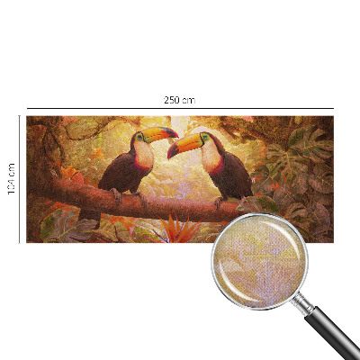 75D-Fototapete fürs Wohnzimmer Bunte Tukane