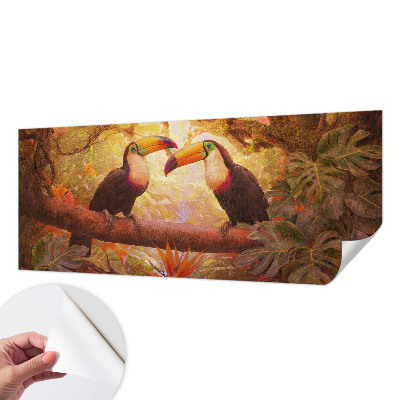 75D-Fototapete fürs Wohnzimmer Bunte Tukane