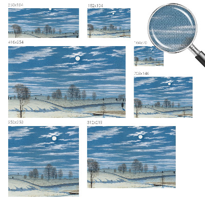 Motivtapete fürs Wohnzimmer mit einer Winterlandschaft