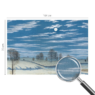 Motivtapete fürs Wohnzimmer mit einer Winterlandschaft