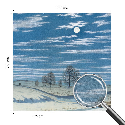 Motivtapete fürs Wohnzimmer mit einer Winterlandschaft