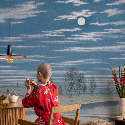 Motivtapete fürs Wohnzimmer Winterlandschaft