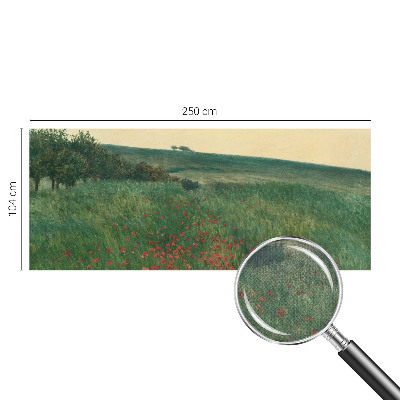 Hochwertige Bildtapete Mohnfelder