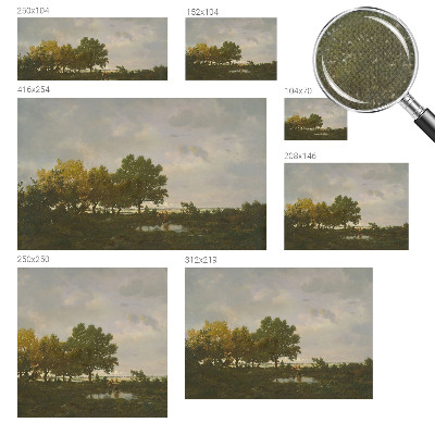 Selbstklebende Fototapete mit einer Waldlandschaft
