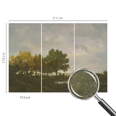 Selbstklebende Fototapete mit einer Waldlandschaft