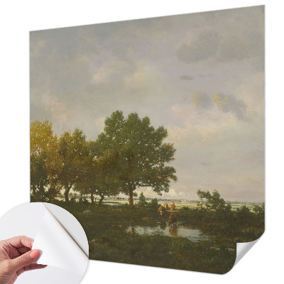 Selbstklebende Fototapete mit einer Waldlandschaft
