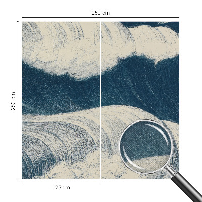 Vintage tapete Meereswellen