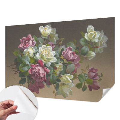 Selbstklebende Fototapete fürs Wohnzimmer mit floralem Motiv