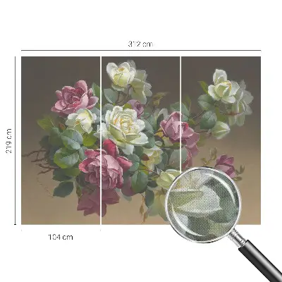 Selbstklebende Fototapete fürs Wohnzimmer mit floralem Motiv