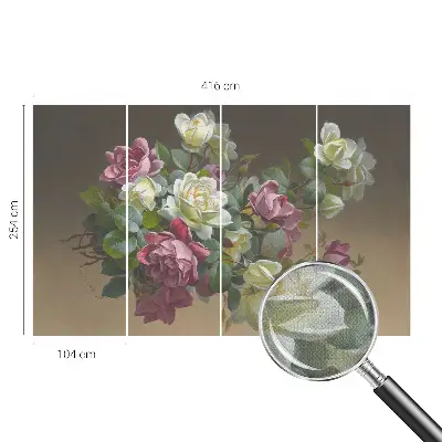 Selbstklebende Fototapete fürs Wohnzimmer mit floralem Motiv