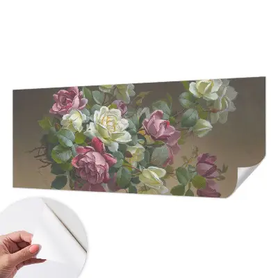 Selbstklebende Fototapete fürs Wohnzimmer mit floralem Motiv