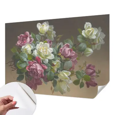 Selbstklebende Fototapete fürs Wohnzimmer mit floralem Motiv