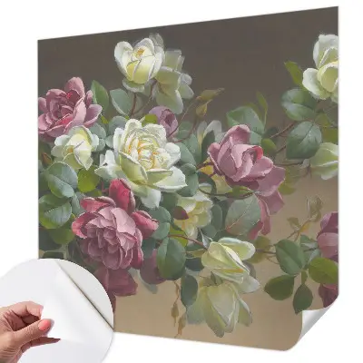 Selbstklebende Fototapete fürs Wohnzimmer mit floralem Motiv