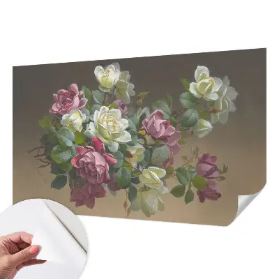 Selbstklebende Fototapete fürs Wohnzimmer mit floralem Motiv