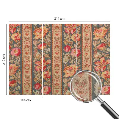 Selbstklebende Fototapete fürs Schlafzimmer mit bunten Blumen als Motiv
