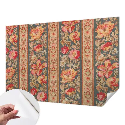 Selbstklebende Fototapete fürs Schlafzimmer mit bunten Blumen als Motiv