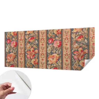 Selbstklebende Fototapete fürs Schlafzimmer mit bunten Blumen als Motiv