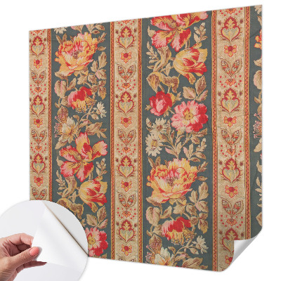 Selbstklebende Fototapete fürs Schlafzimmer Bunte Blumen