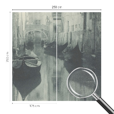 76D-Fototapete fürs Schlafzimmer mit Motiv eines alten Kanals