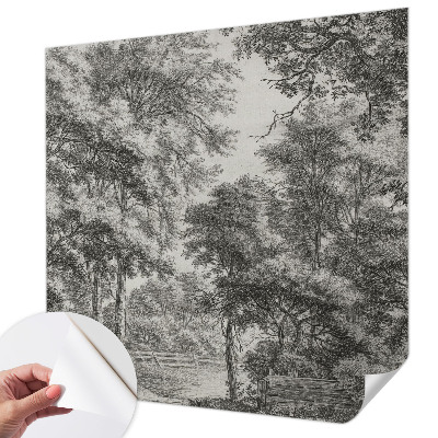 76D-Fototapete mit Motiv einer Waldlandschaft