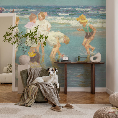 Motivtapete fürs Wohnzimmer Kindheit am Strand