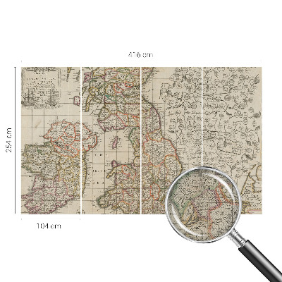 Selbstklebende Fototapete Antike Karte