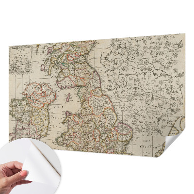 Selbstklebende Fototapete Antike Karte