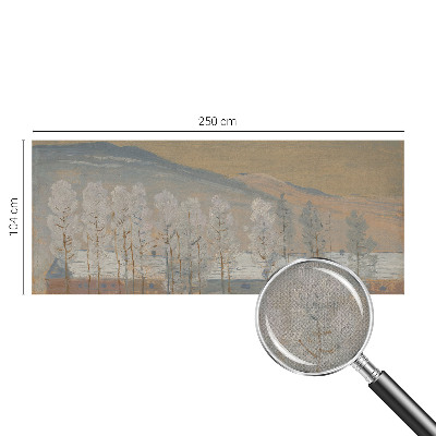 Selbstklebende Fototapete fürs Schlafzimmer mit Motiv einer Winterlandschaft