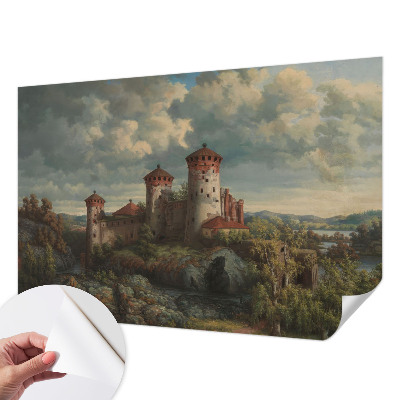 Selbstklebende Fototapete für die Wand mit romantischer Landschaft