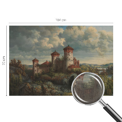 Selbstklebende Fototapete für die Wand mit romantischer Landschaft
