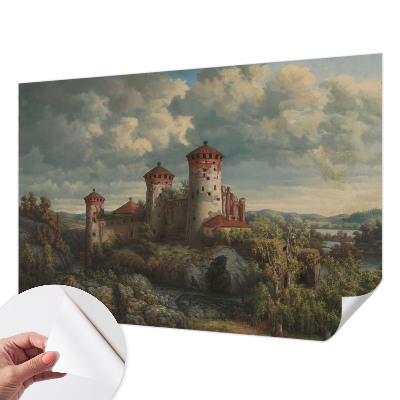 Selbstklebende Fototapete für die Wand mit romantischer Landschaft