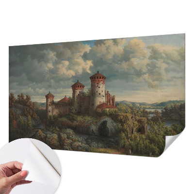Selbstklebende Fototapete für die Wand mit romantischer Landschaft