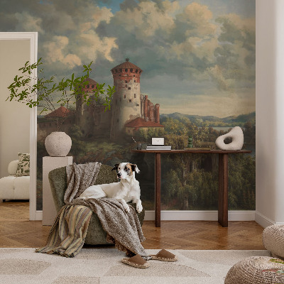 Selbstklebende Fototapete für die Wand mit romantischer Landschaft