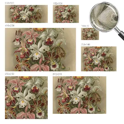 77D-Fototapete mit floralem Eleganzmotiv