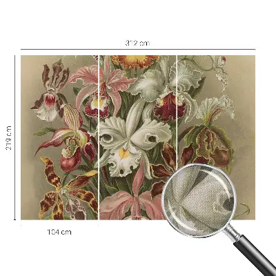77D-Fototapete mit floralem Eleganzmotiv