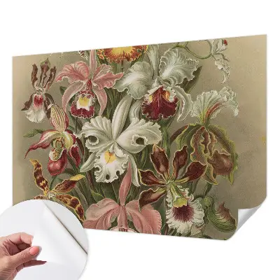 77D-Fototapete mit floralem Eleganzmotiv