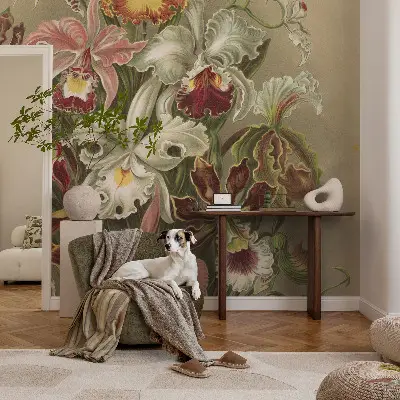 77D-Fototapete mit floralem Eleganzmotiv