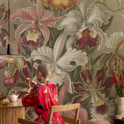 77D-Fototapete mit floralem Eleganzmotiv