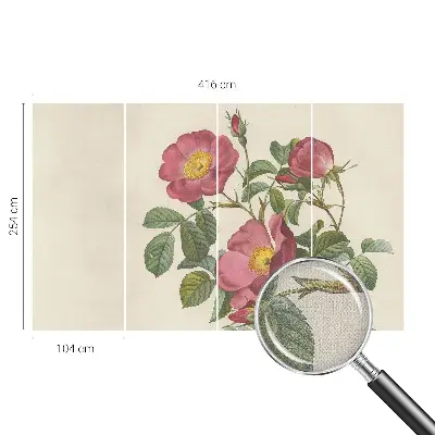 Motivtapete nach Maß mit Rosenmotiv