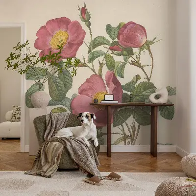Motivtapete nach Maß mit Rosenmotiv