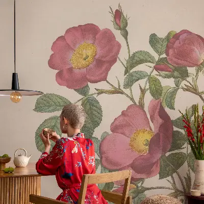 Motivtapete nach Maß mit Rosenmotiv