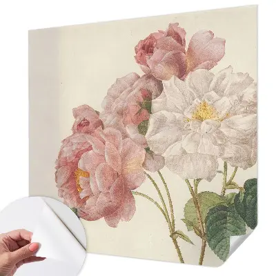 Motivtapete fürs Wohnzimmer mit romantischem Rosenmotiv