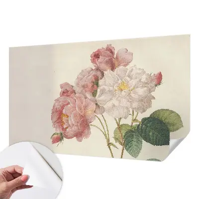 Motivtapete fürs Wohnzimmer mit romantischem Rosenmotiv