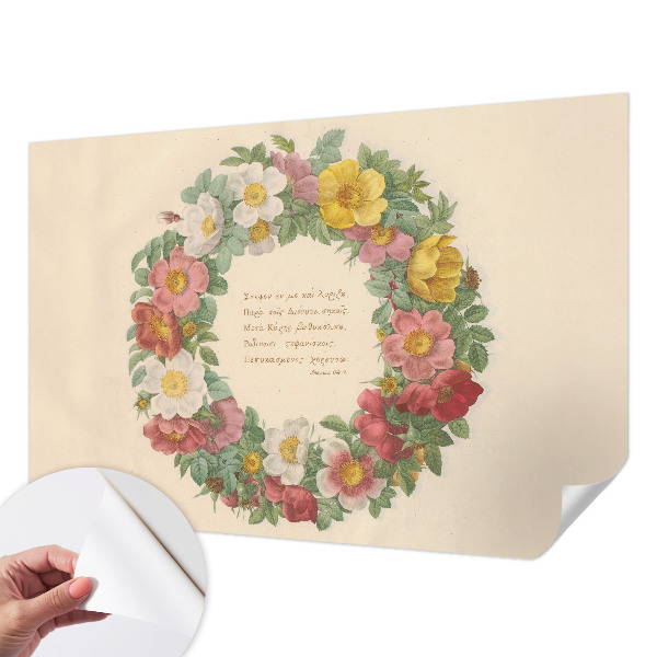 Hochwertige Bildtapete Blumenkranz