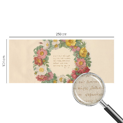 Hochwertige Bildtapete Blumenkranz