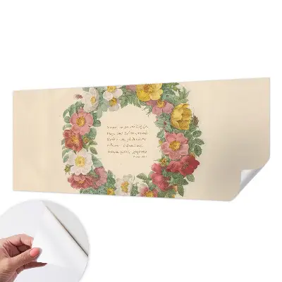Hochwertige Bildtapete mit Blumenkranzmuster