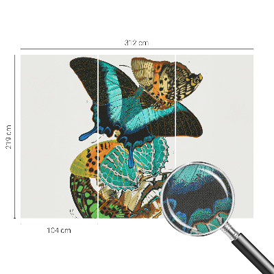 Vintage tapete Bunte Schmetterlinge